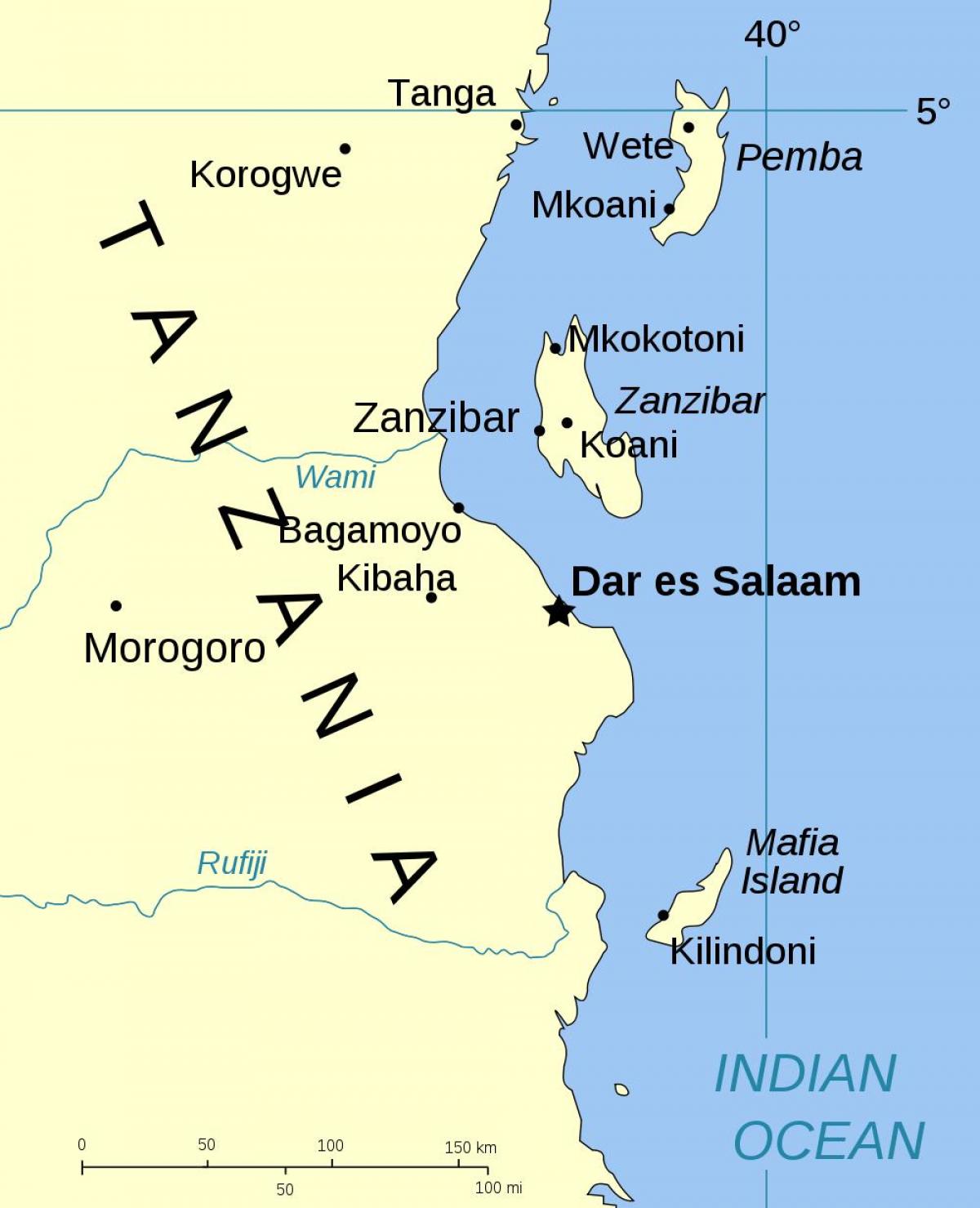 tanzania islands ramani