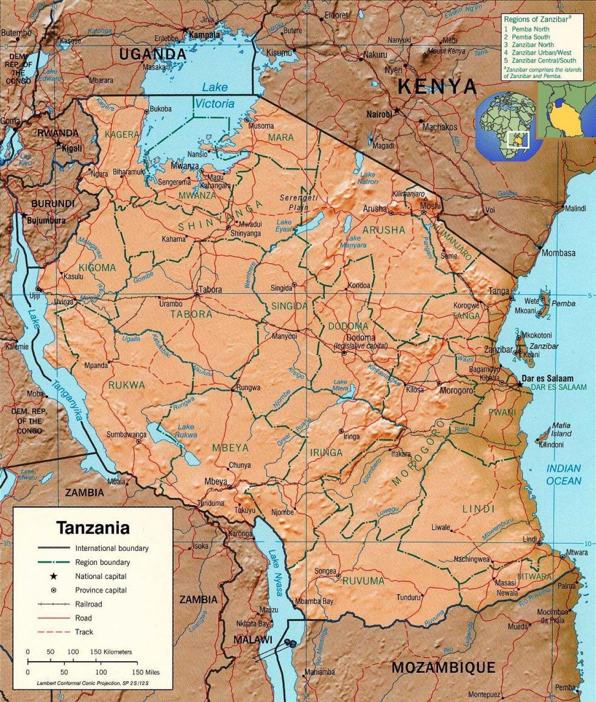 tanzania kijiografia ramani