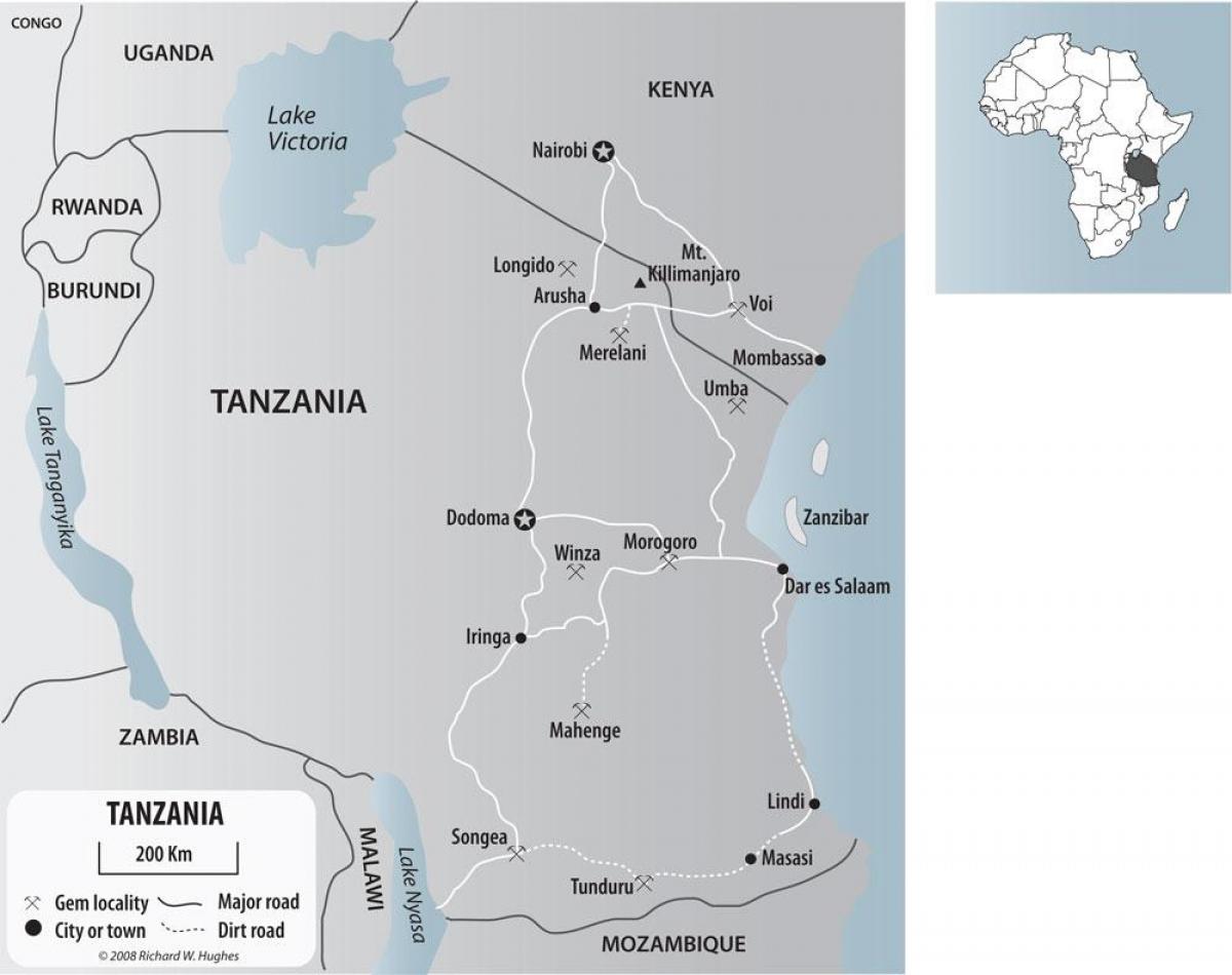 Ramani ya tanzania migodi ya dhahabu