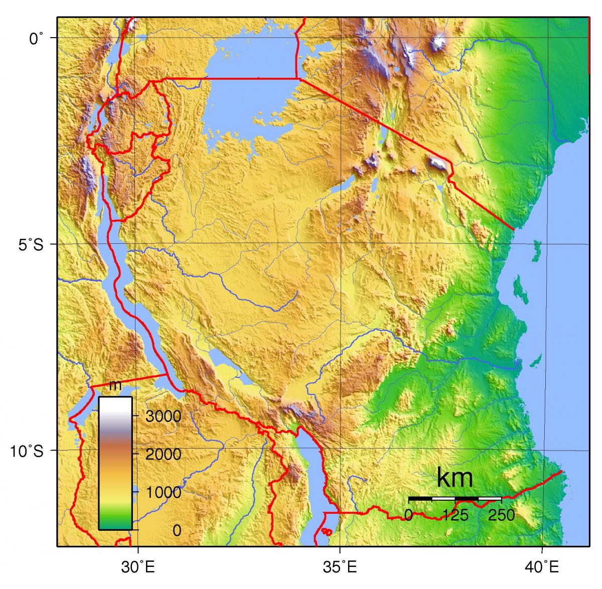 tanzania topographic ramani