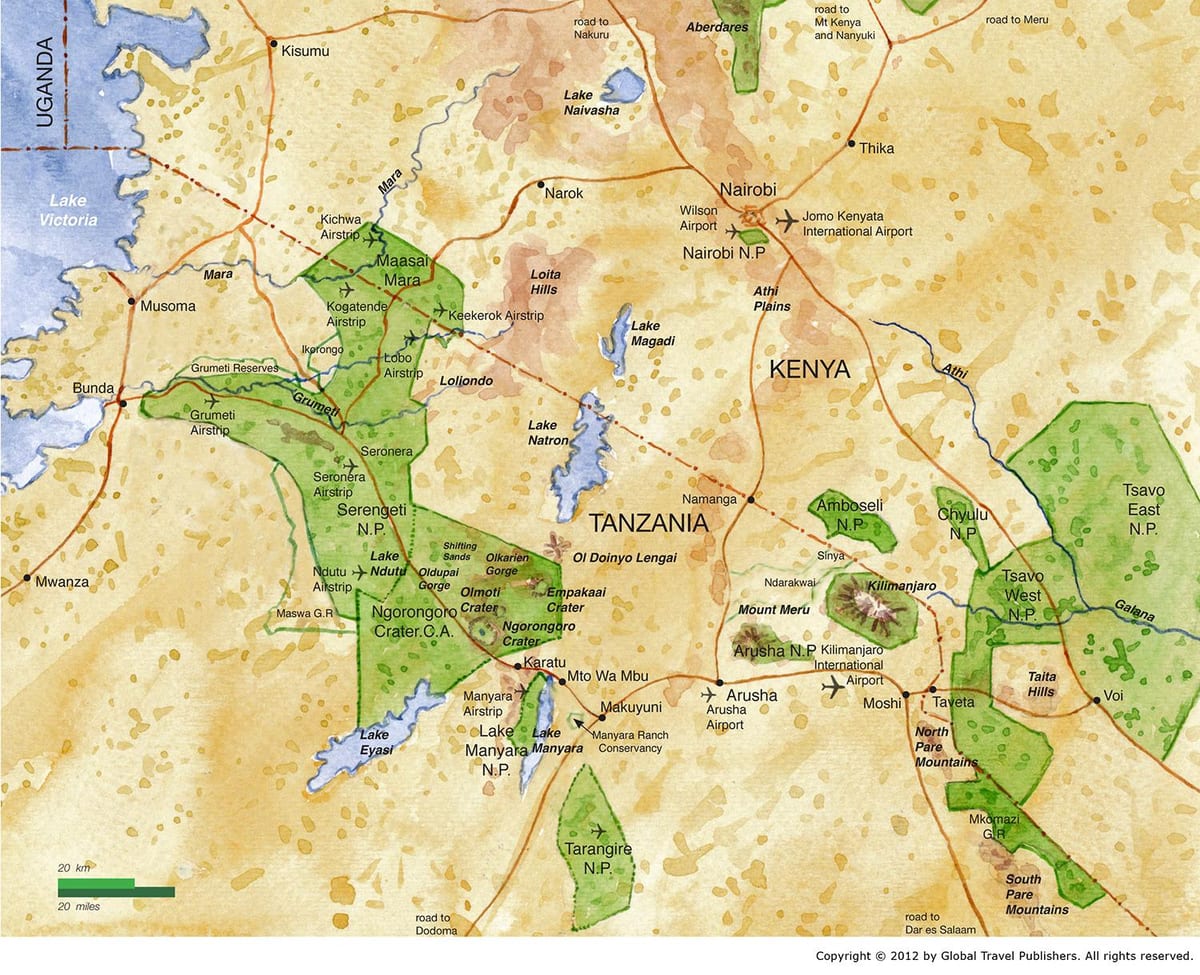 Ramani ya kaskazini mwa tanzania