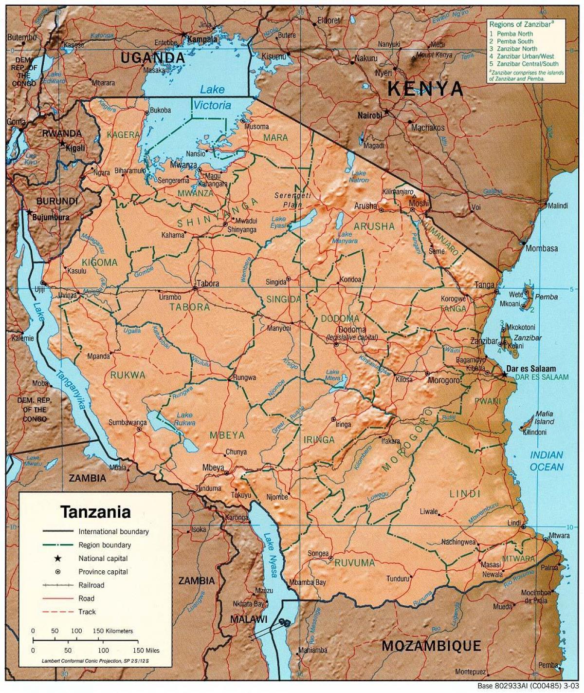 ramani ya tanzania kuonyesha maeneo ya kihistoria