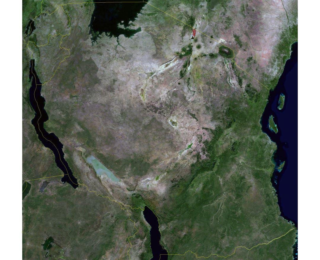 Ramani ya satellite tanzania