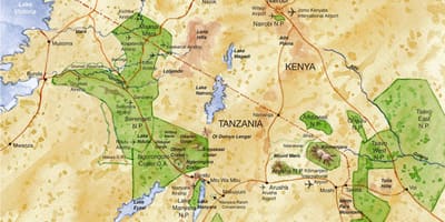 Ramani ya kaskazini mwa tanzania