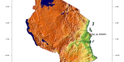 Ramani ya tanzania mwinuko