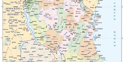 Ramani ya tanzania na nchi jirani